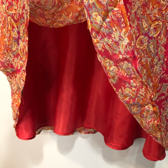 Willi Smith Boho Pink Paisley Midi Zip Up Skirt - Picture 9 of 9